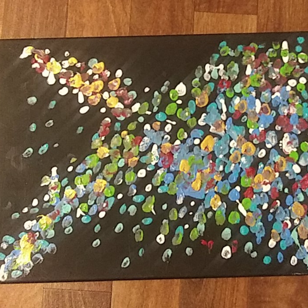 Abstract dotted painting
